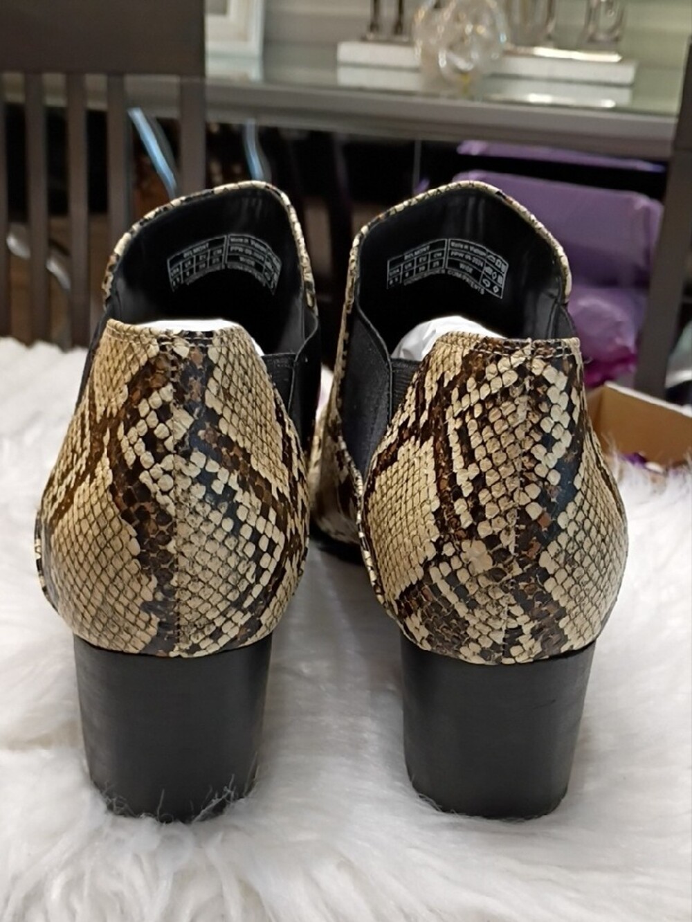 Vionic Neutral Snake-Print Chelsea Bootie - Picture 12 of 16